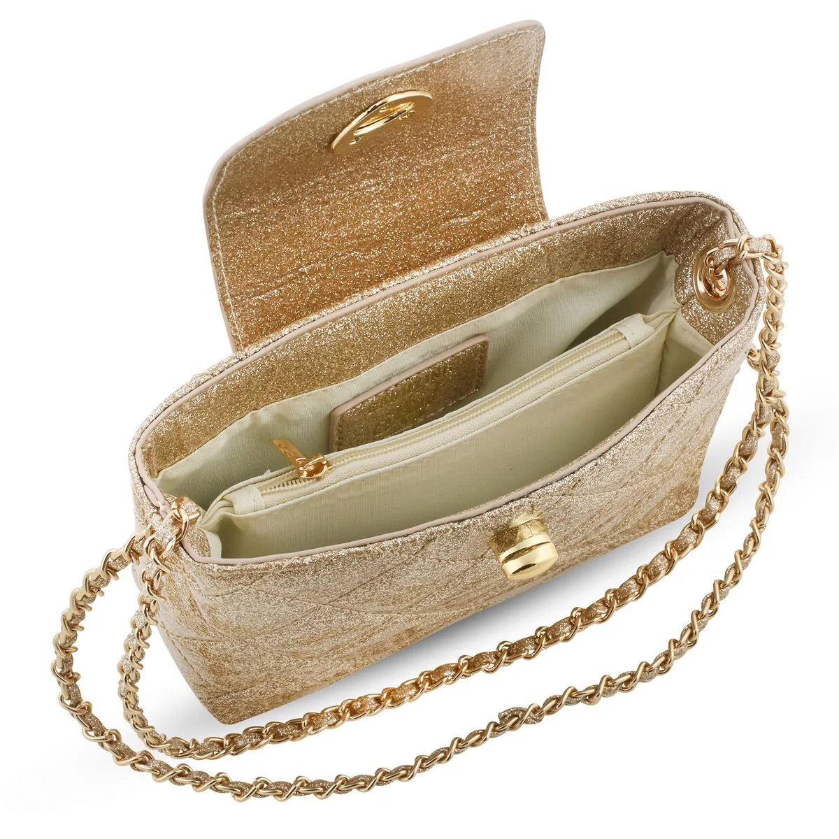 Gold Glitter Paige Purse