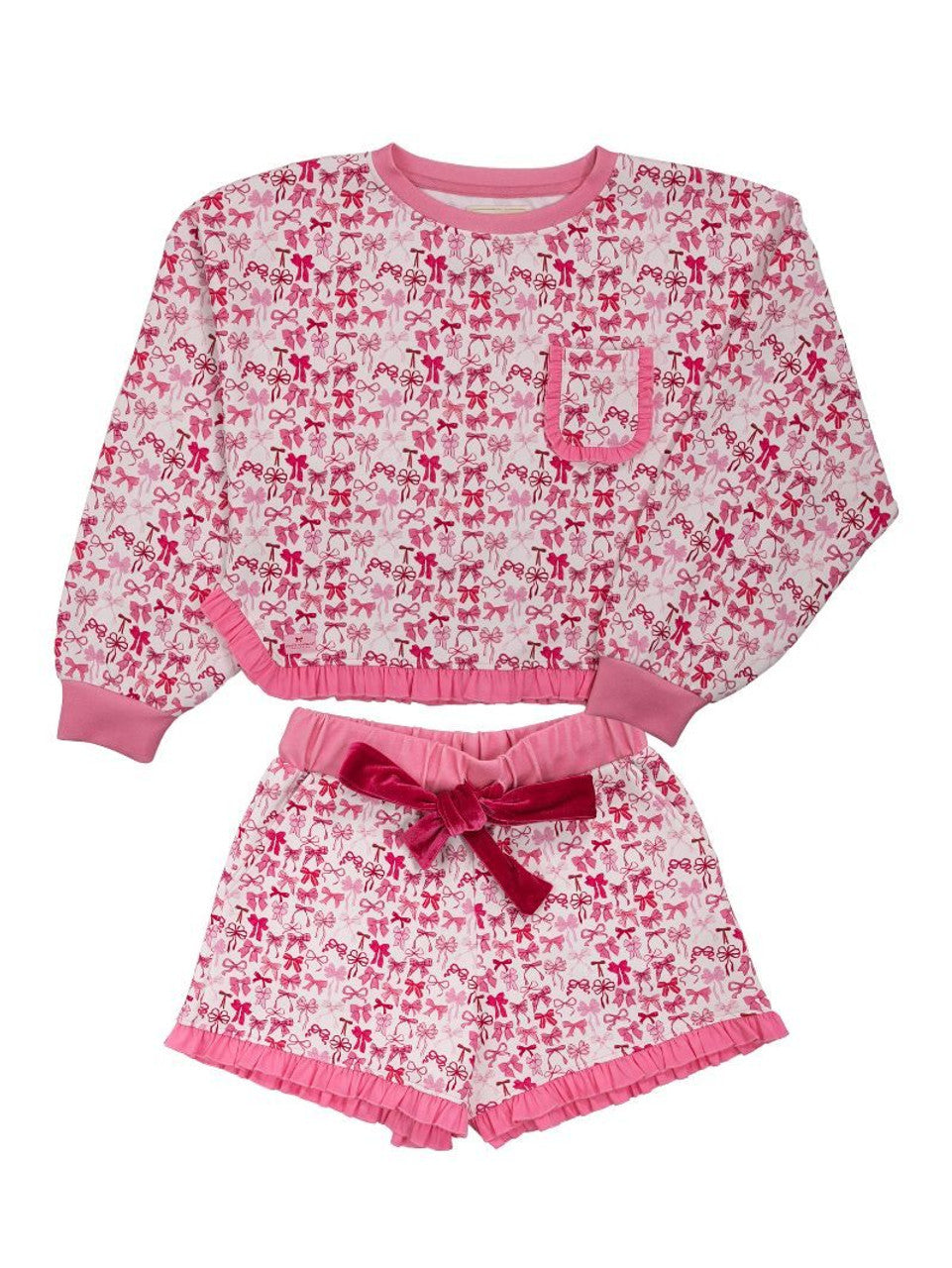 Ruffle Bow PJ Set