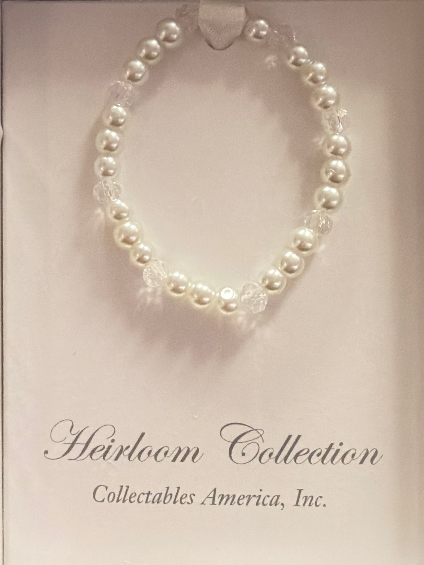 Infant Pearl Bracelet W/ Crystal Beads