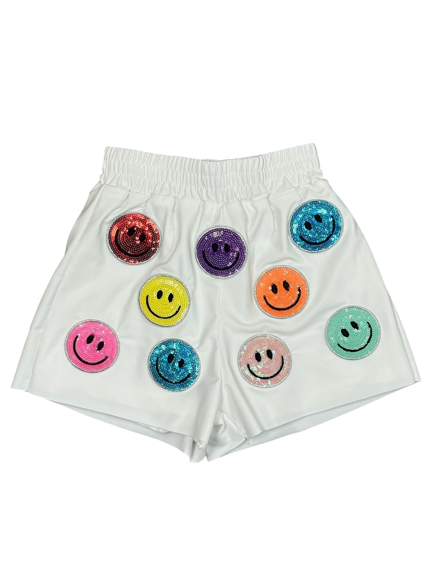 Sequin Smiley Face Short Set
