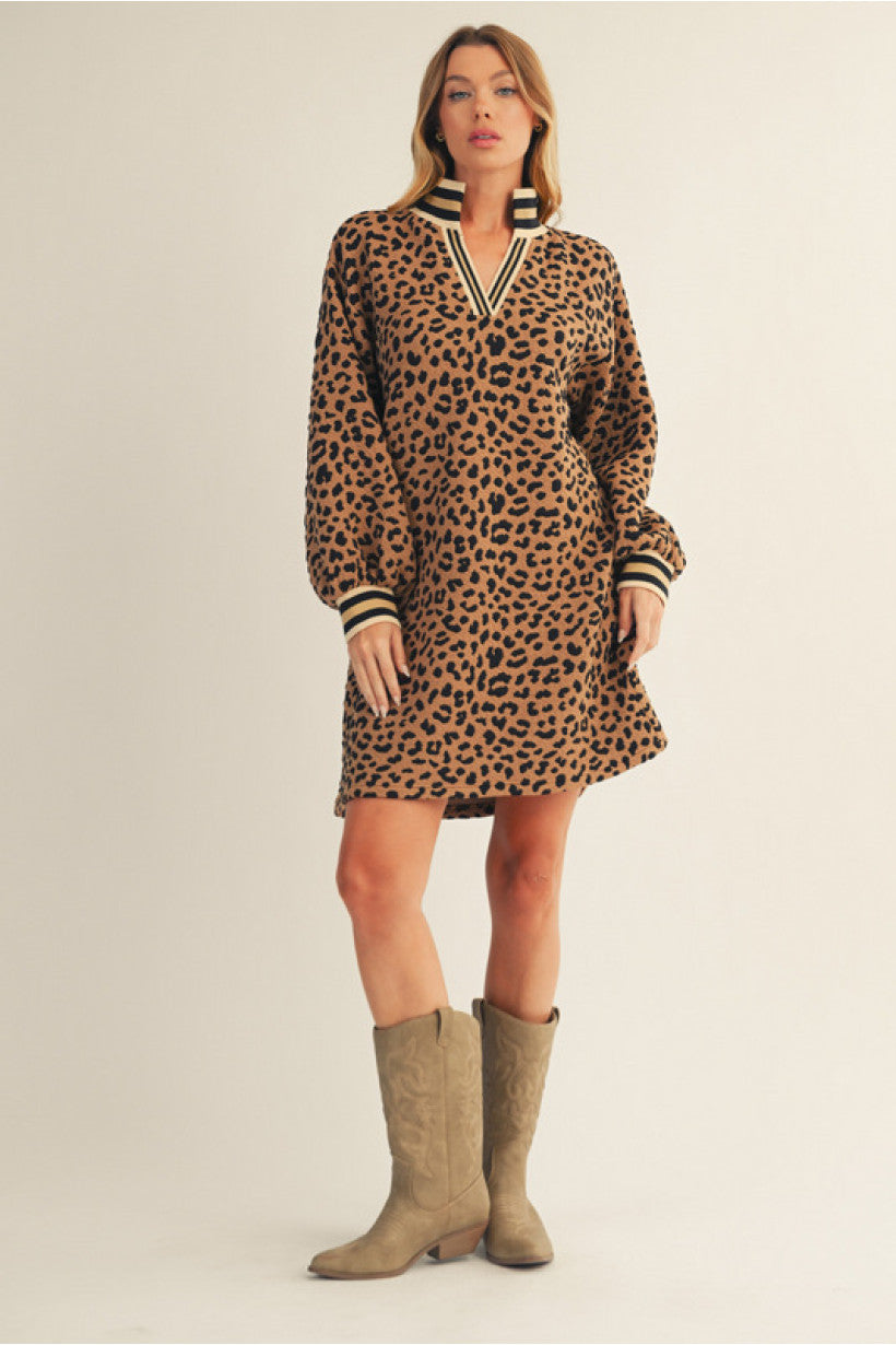 Toffee Leopard Dress