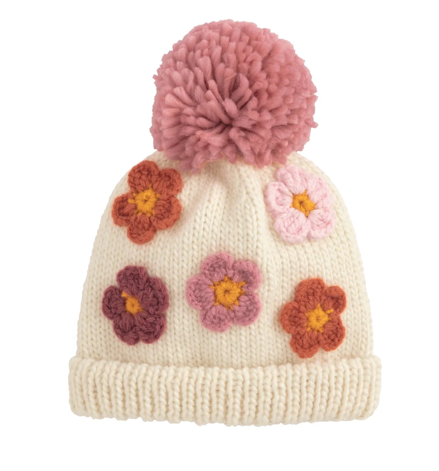 Flower Girl Chunky Knit Hat