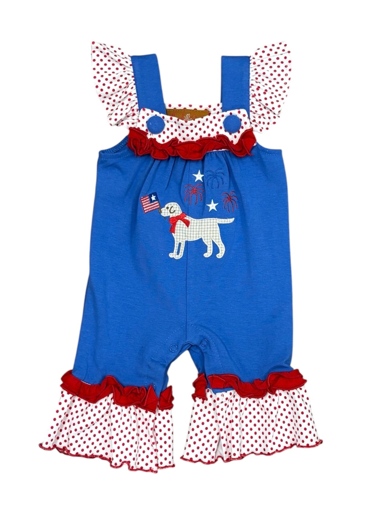 Patriotic Pup Girls Romper