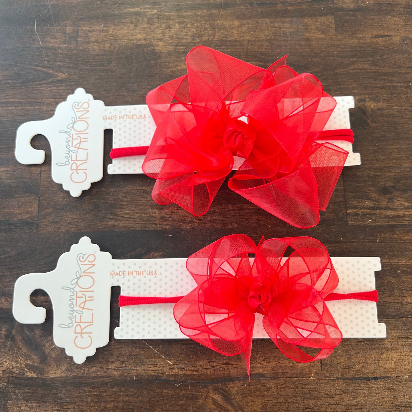 Red Tulle Headband Bows