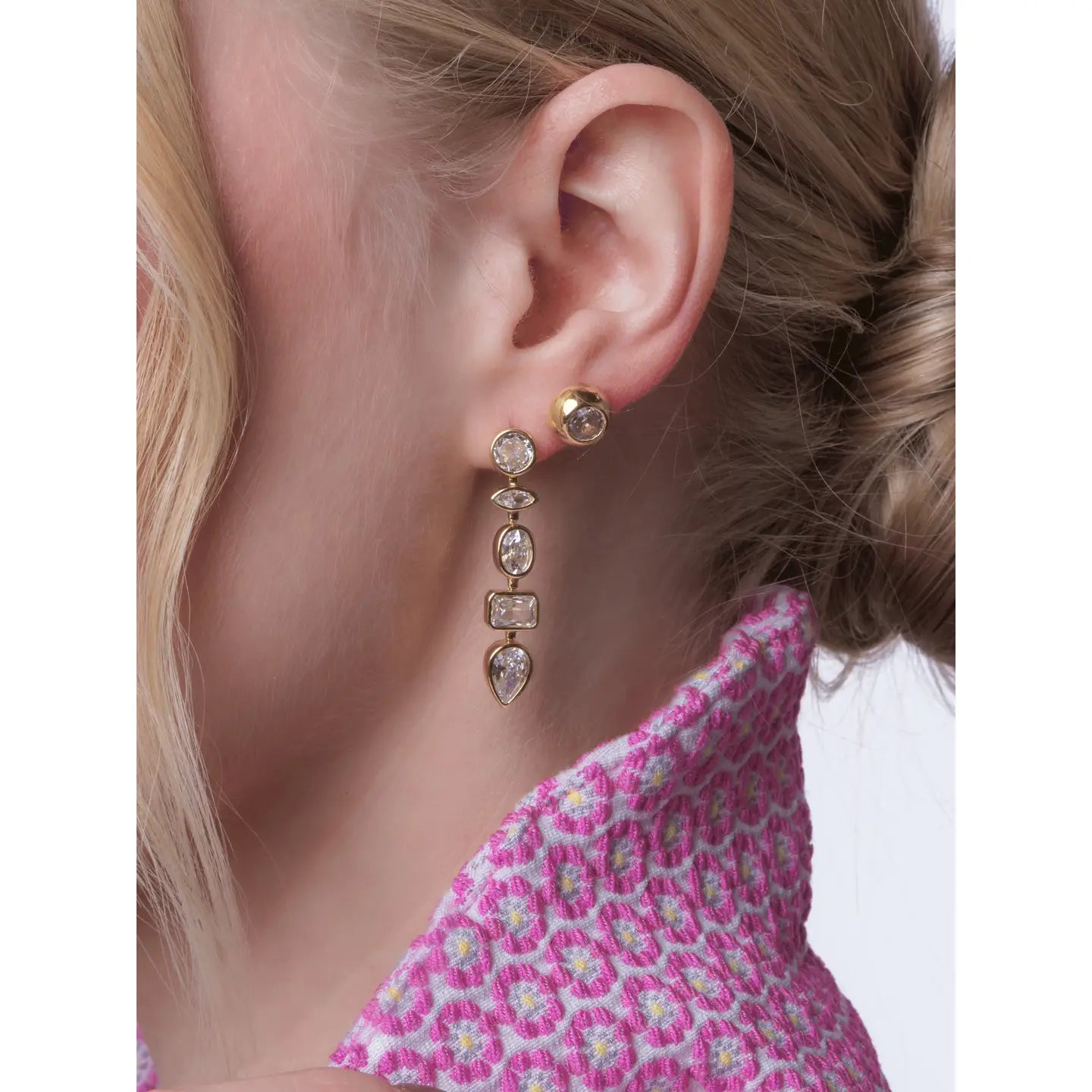 Harper Half Sphere Stud - Gold