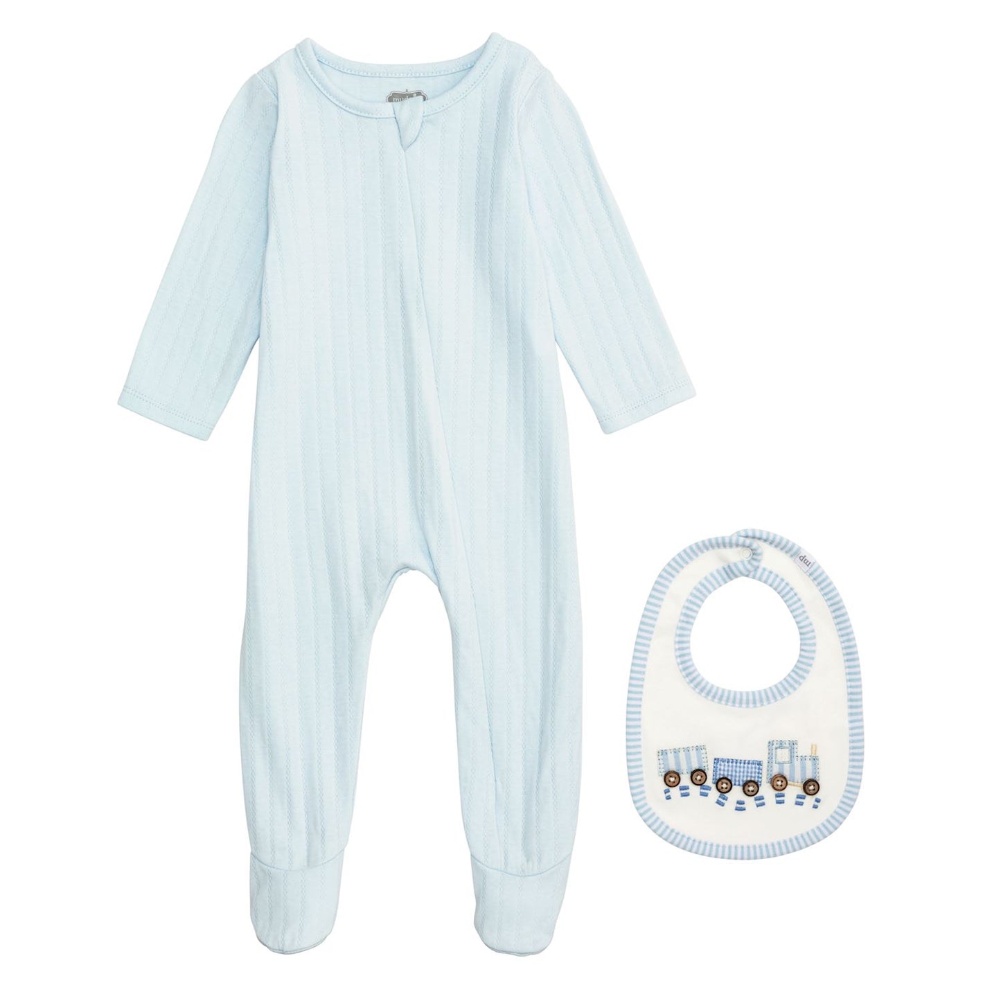 Sleeper W/ Train Applique Bib