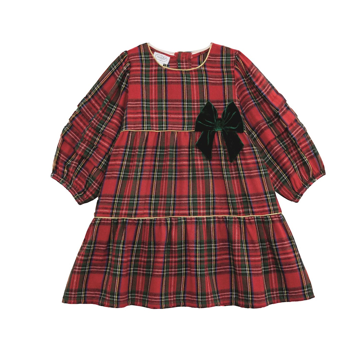 Plaid Tartan Tiered Dress