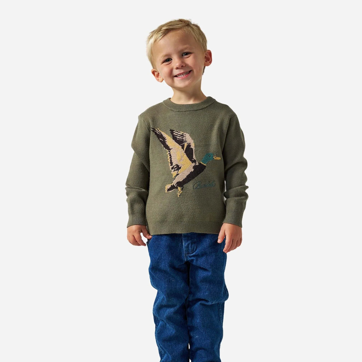 Cabin Sweater-Olive Duck