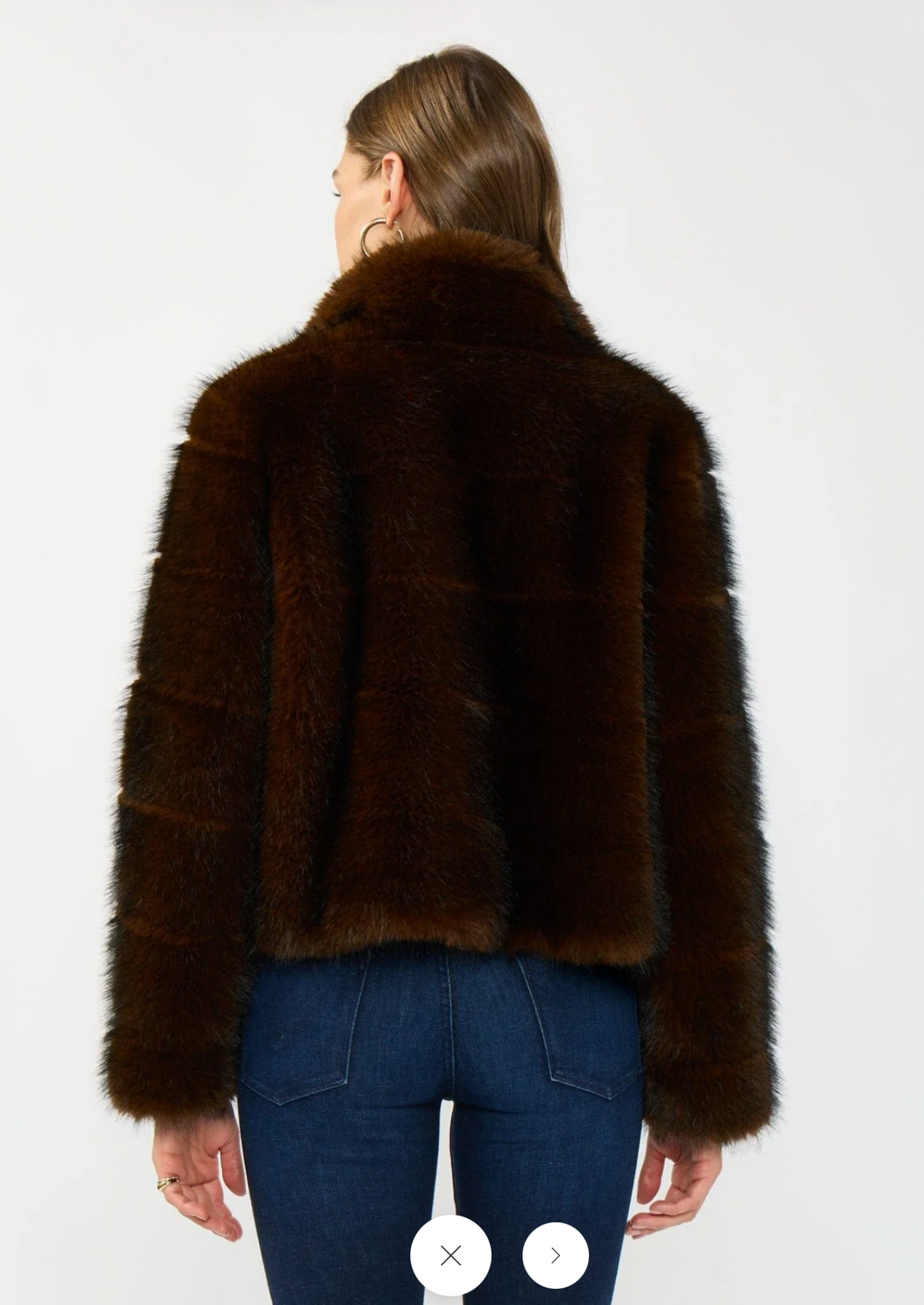 Cropped Faux Fur Toffee Jacket