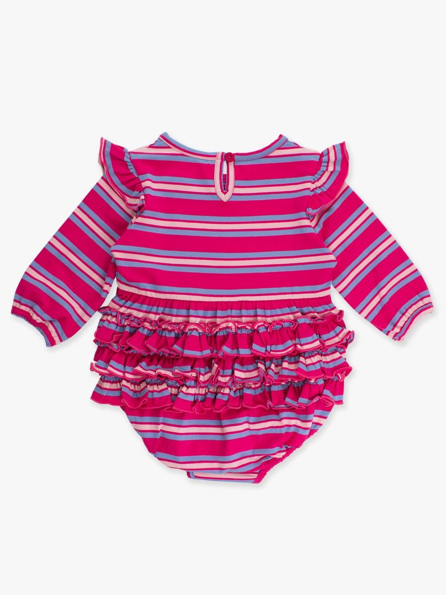 Stripe Knit Flutter Bubble Romper