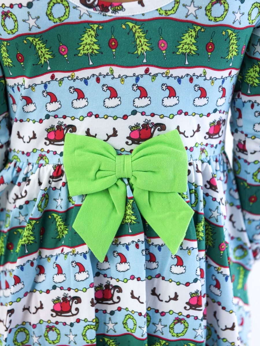 Festive Fair Isle Twirl Dress