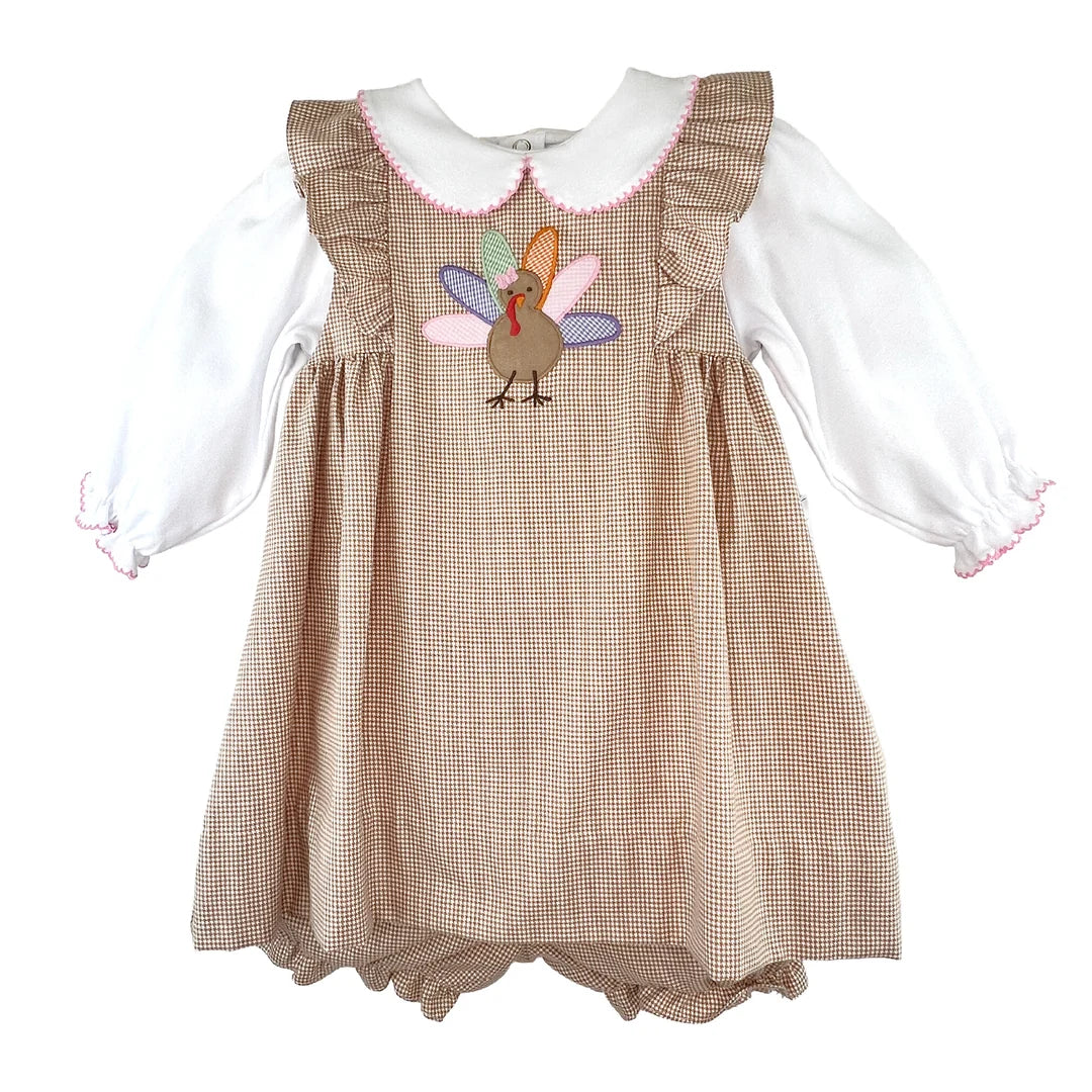 Turkey Applique Jumper Dress