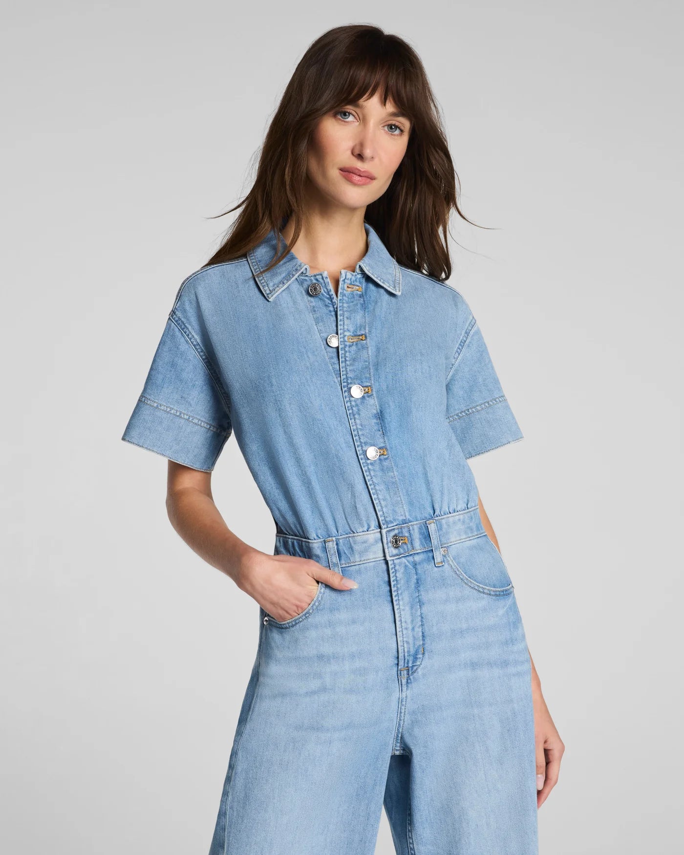 SPANXsupersmooth® Denim Barrel Leg Jumpsuit