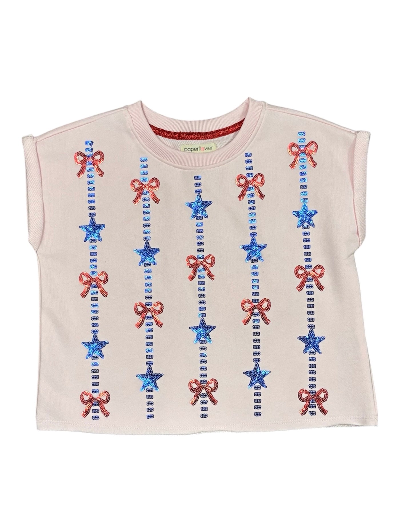 Sequin Stars and Bows Americana Top