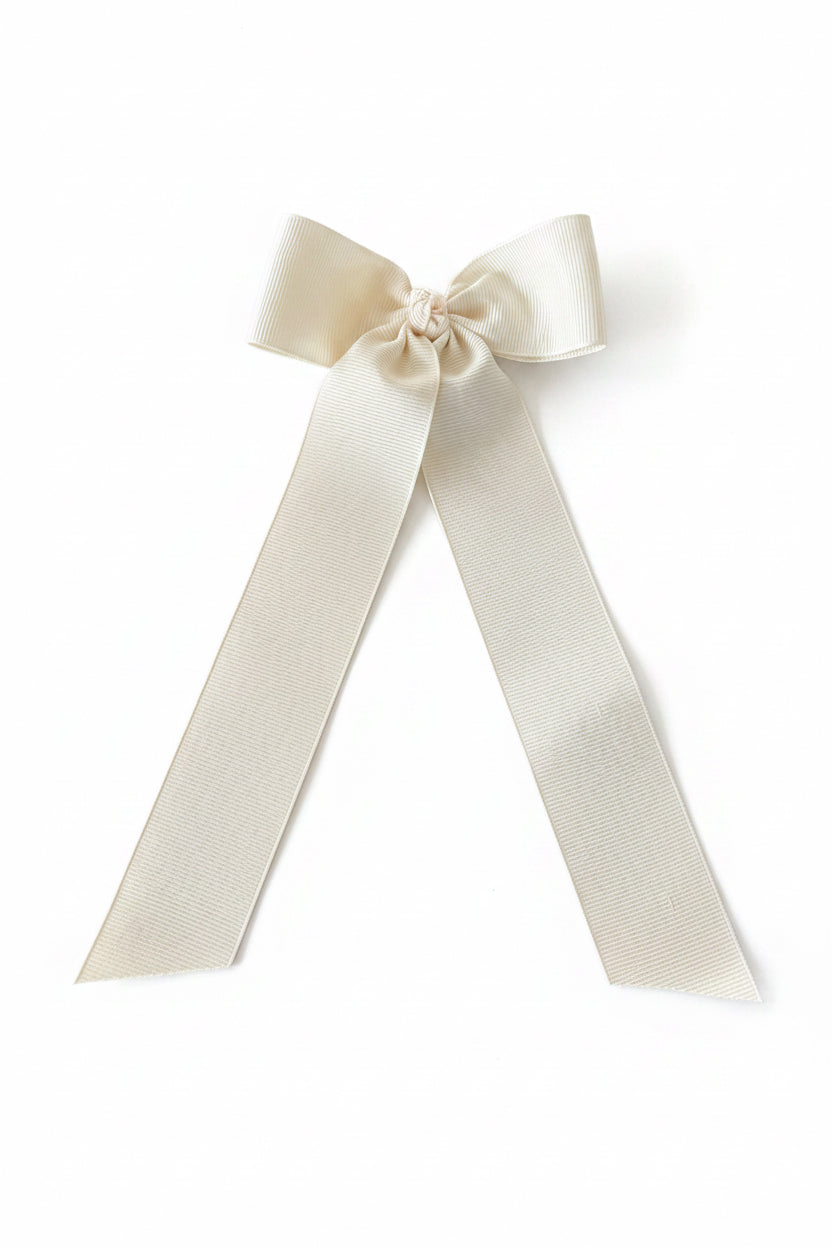 ANW Medium Grosgrain Hair Bowtie with Knot Wrap and Streamer Tails
