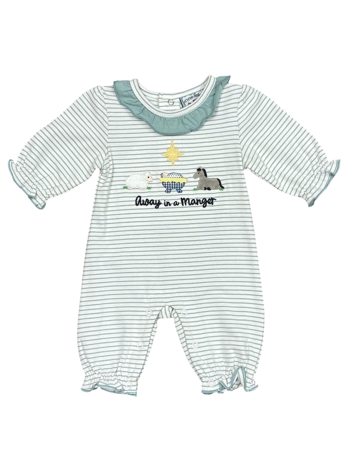 Away In A Manger Ruffle Romper