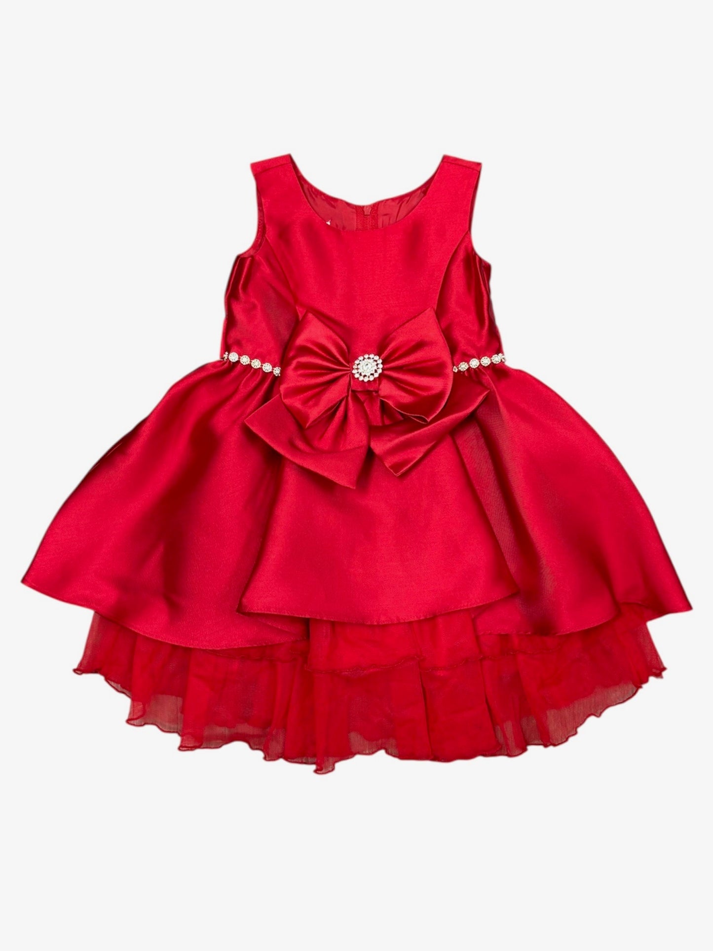Mikado Mesh Peekaboo Dress
