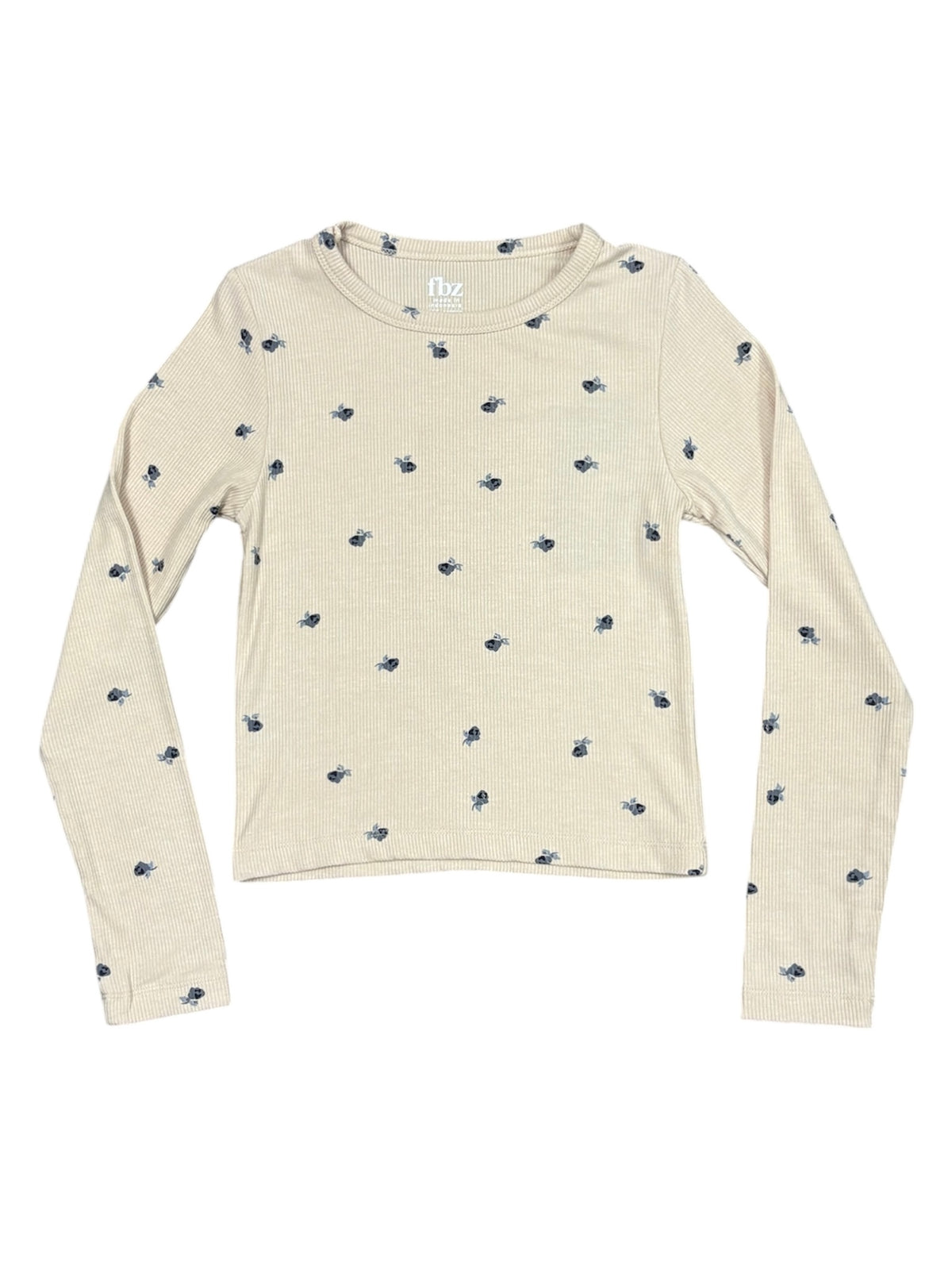 Navy Ditsy Floral Taupe Top