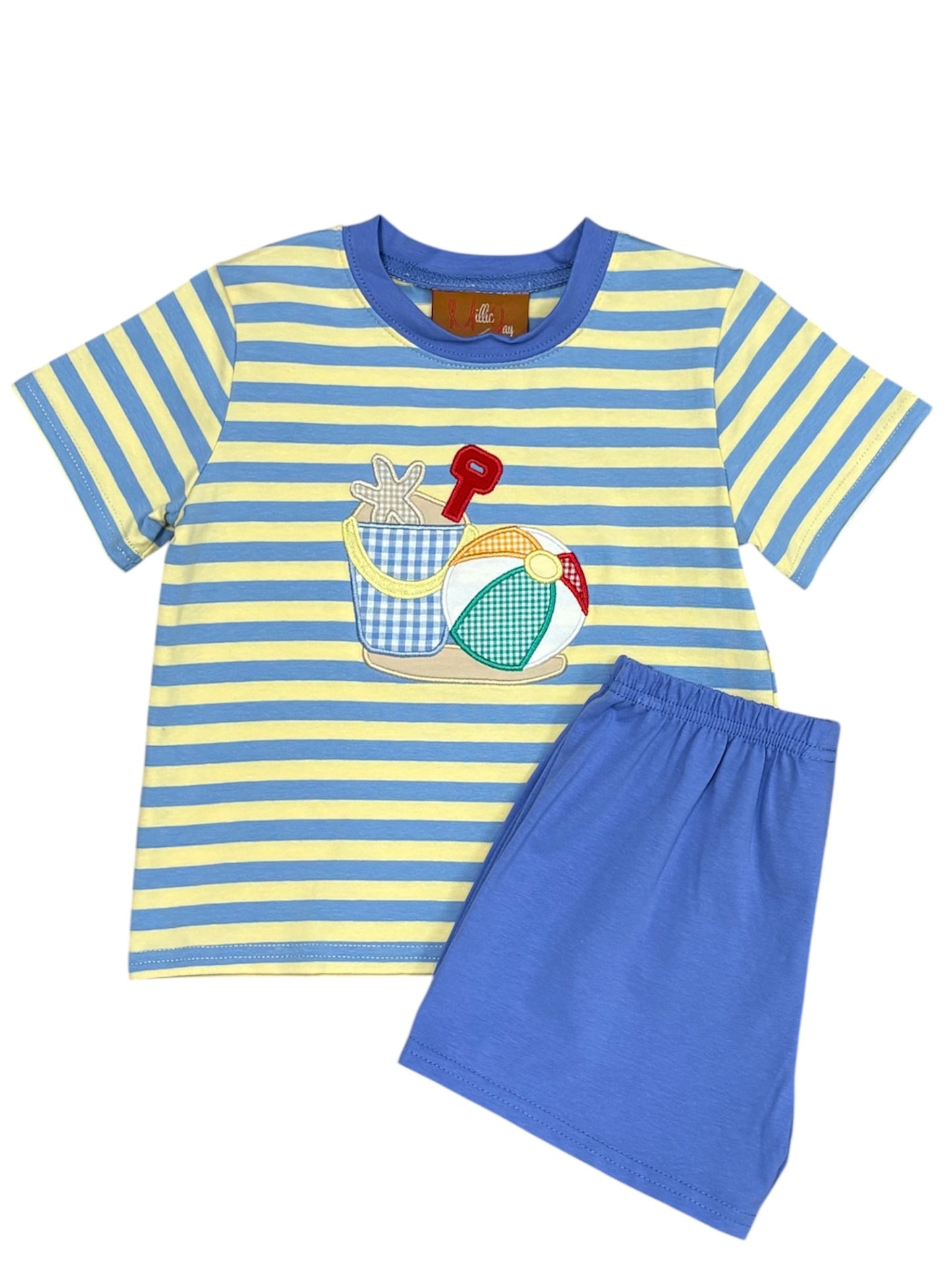 Beach Fun Appliqué Boys Short Set