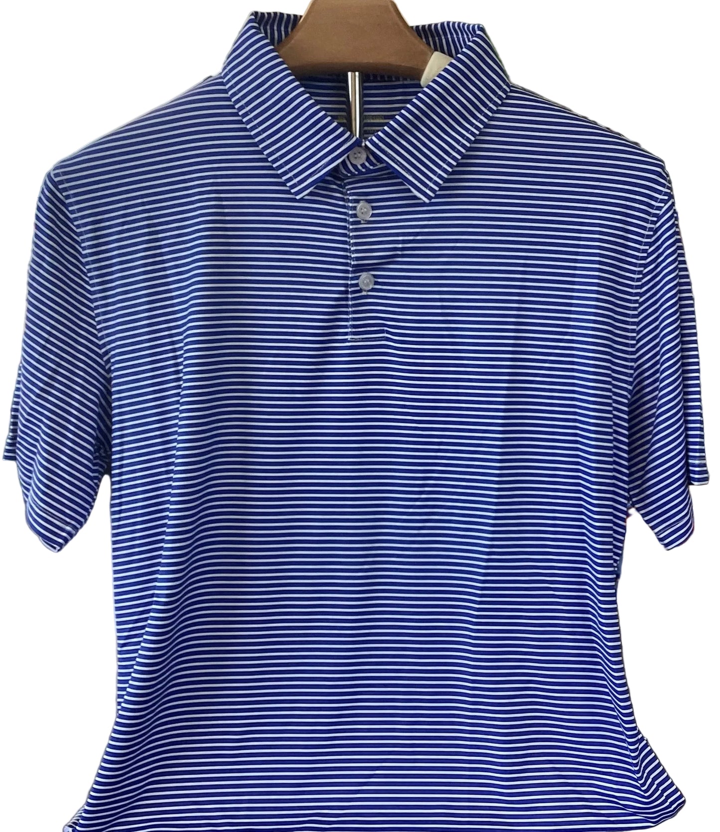 Blue/Micro Black/White Stripe Polo