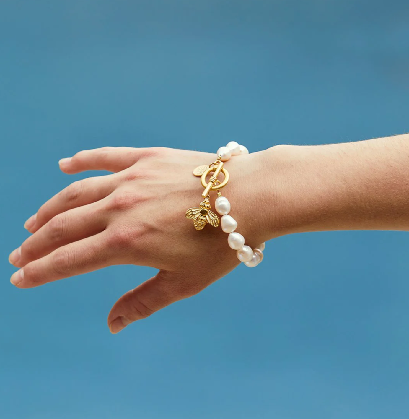 Honey Bee Pearl Bracelet