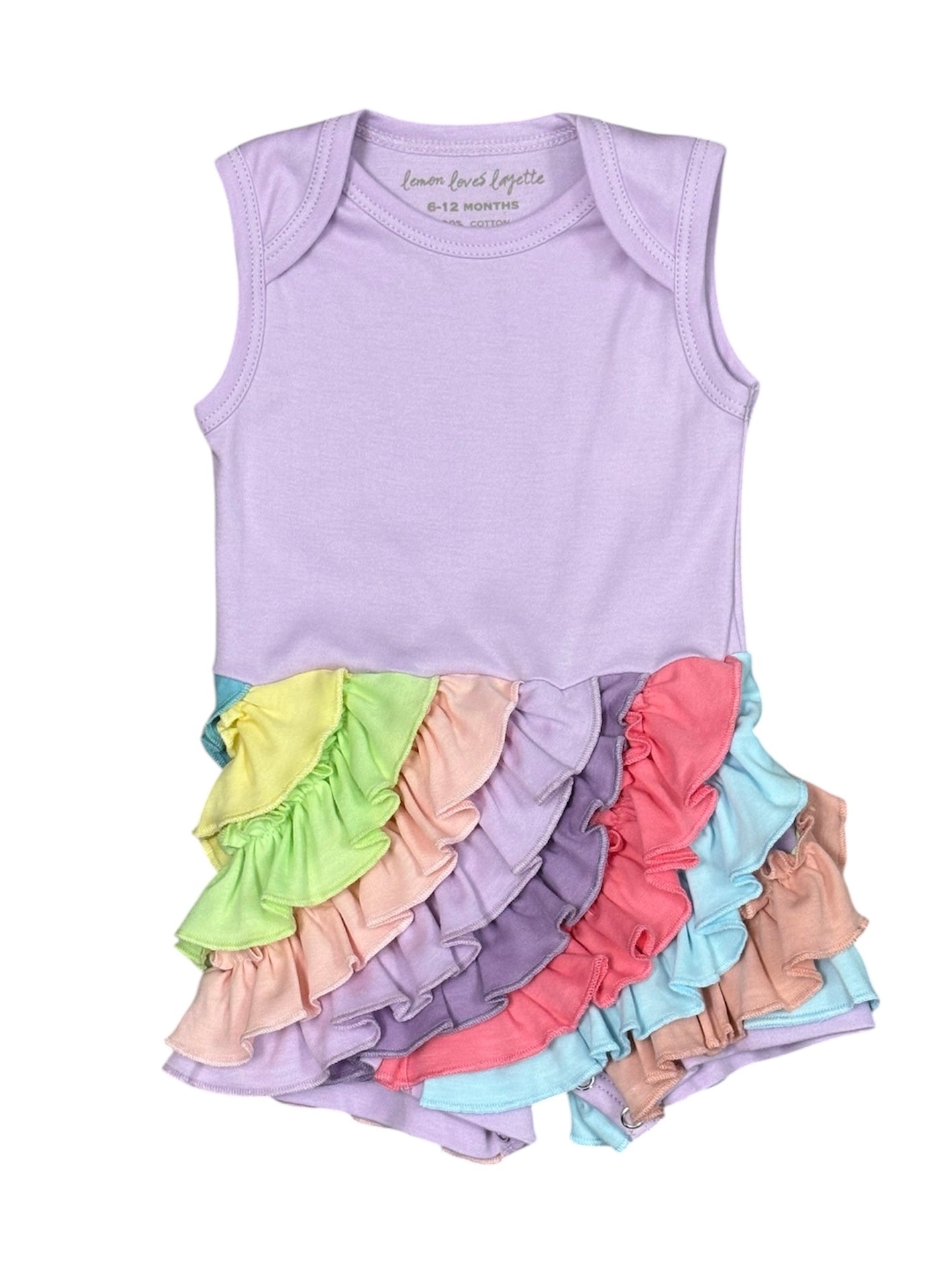 Rainbow Romper-Lavender