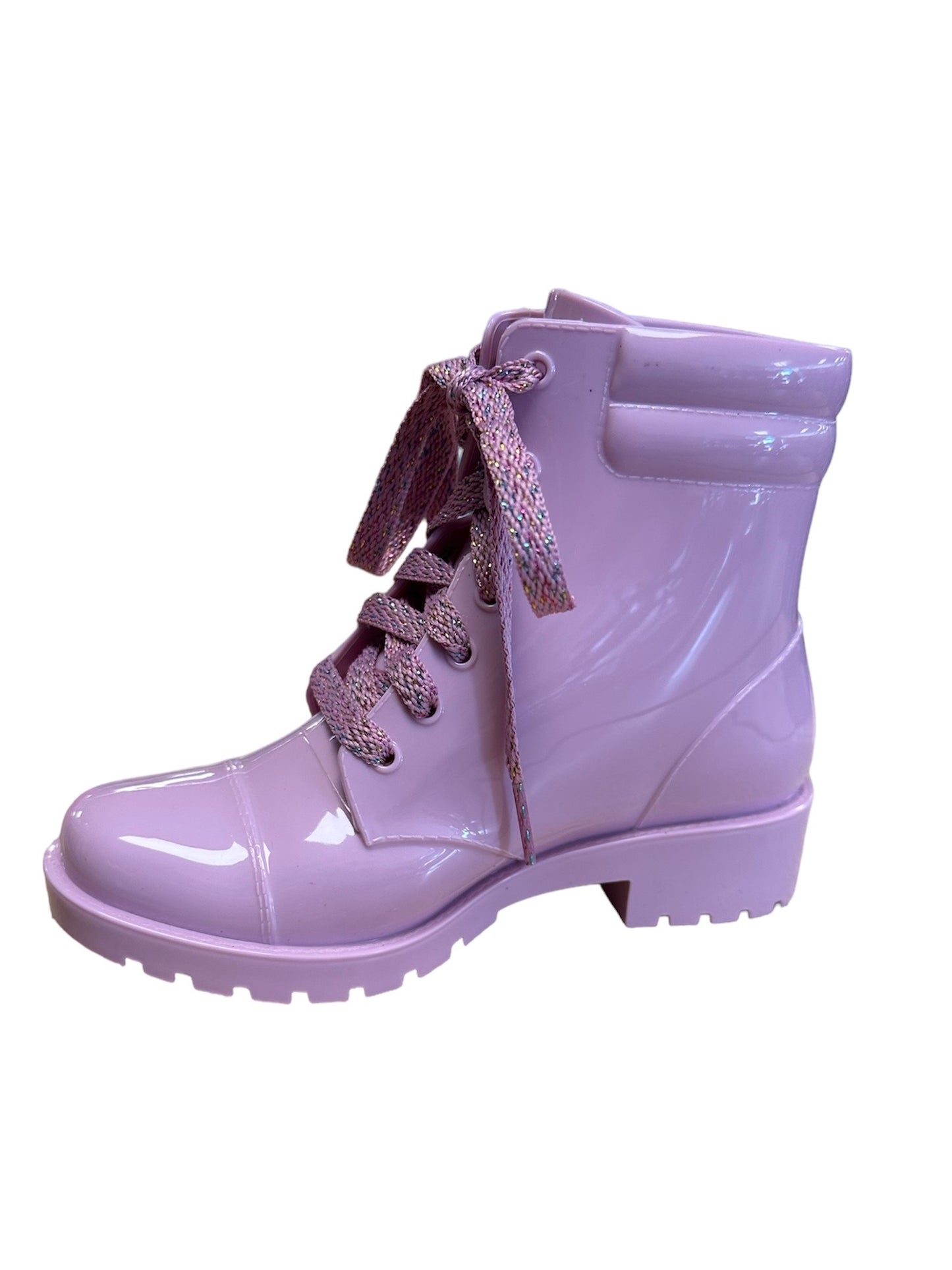 Mauve Lace-Up Boots