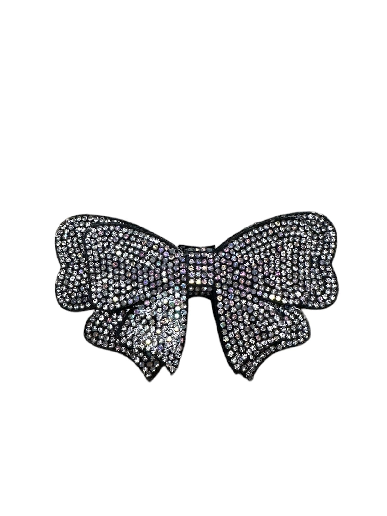 Black Sequin Bow Clip