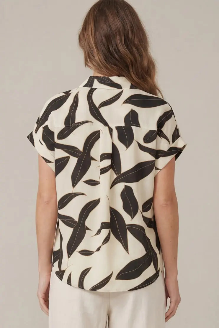 Black And White Drop Sleeve Top