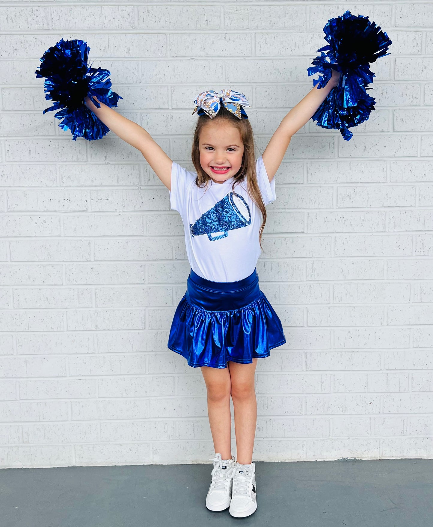 Royal Blue Megaphone Sequin Tee