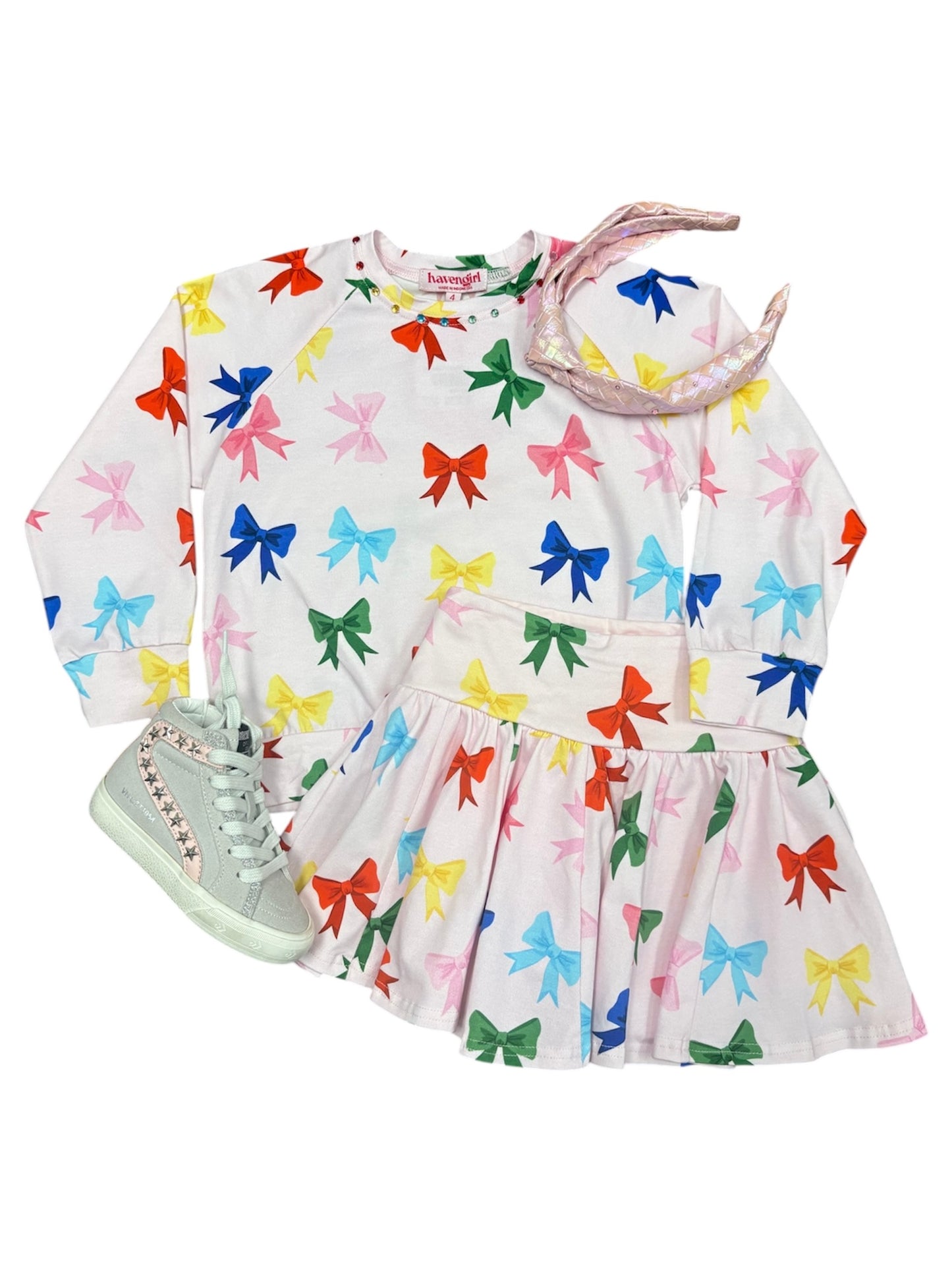 Colorful Bow Sweatshirt