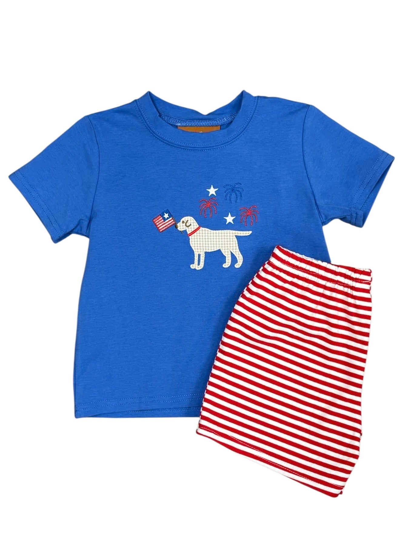 Patriotic Pup Boys Short Set