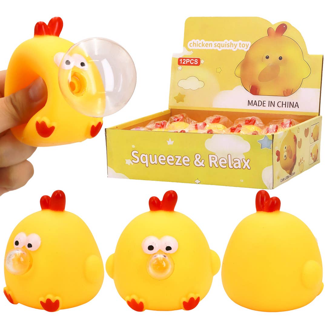 Bubble Blowing Chubby Yellow Chick