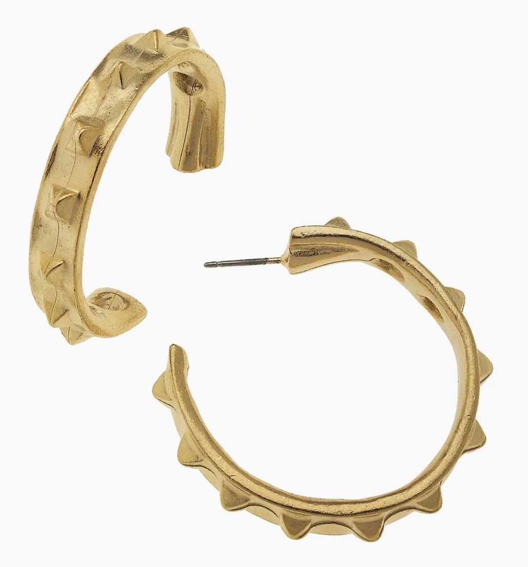 Gold Spike Earrings
