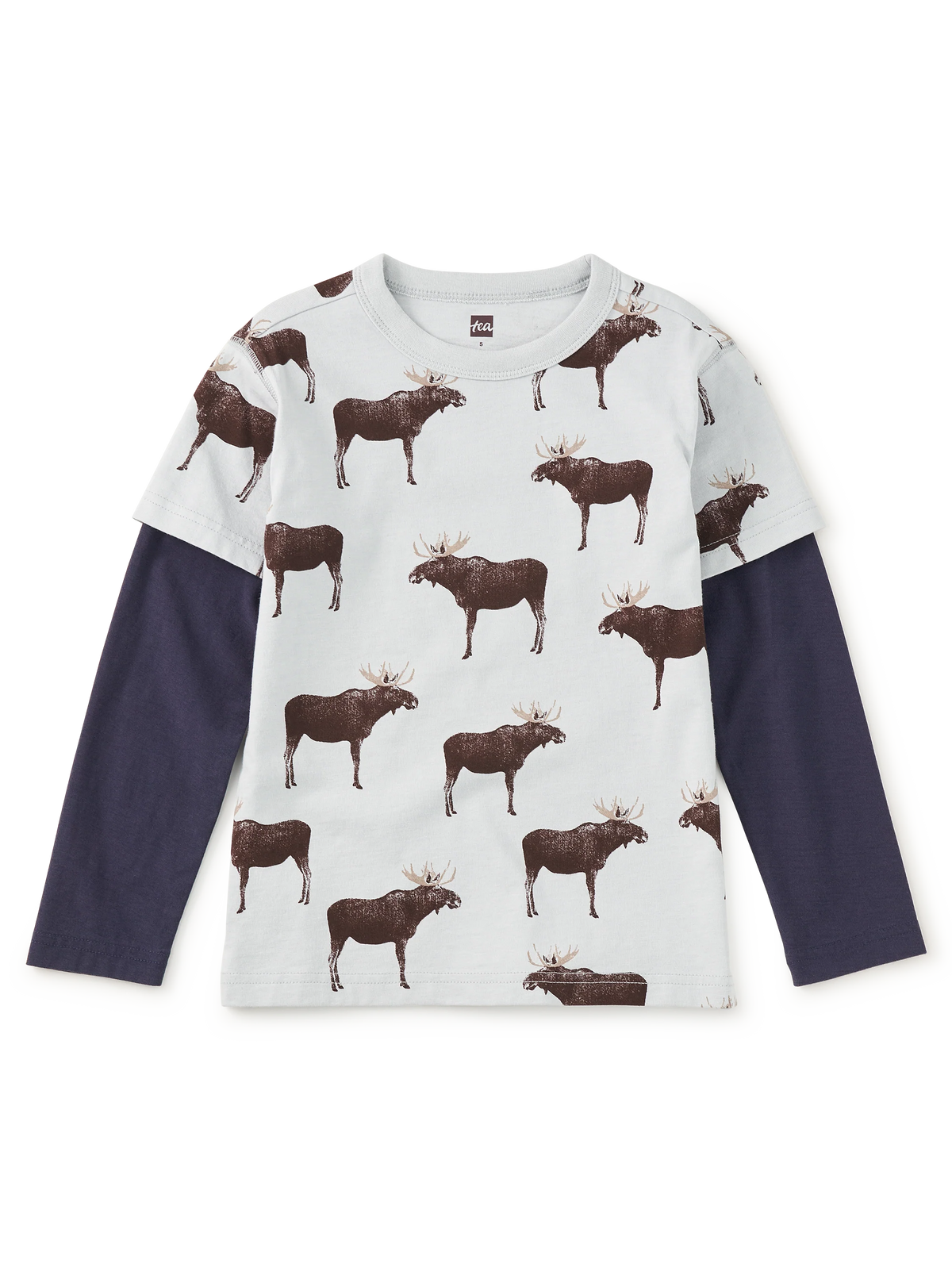 Moose Crossing Layered Sleeve Tee