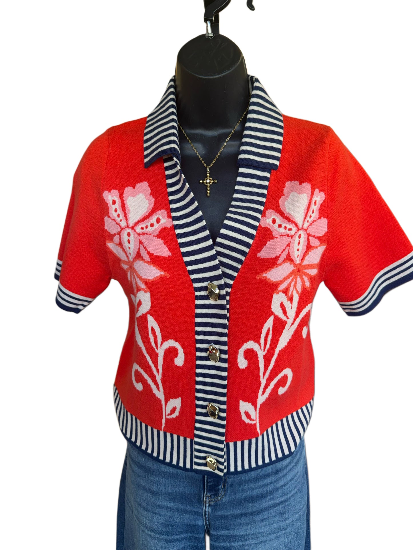 Bright Floral Pattern Top