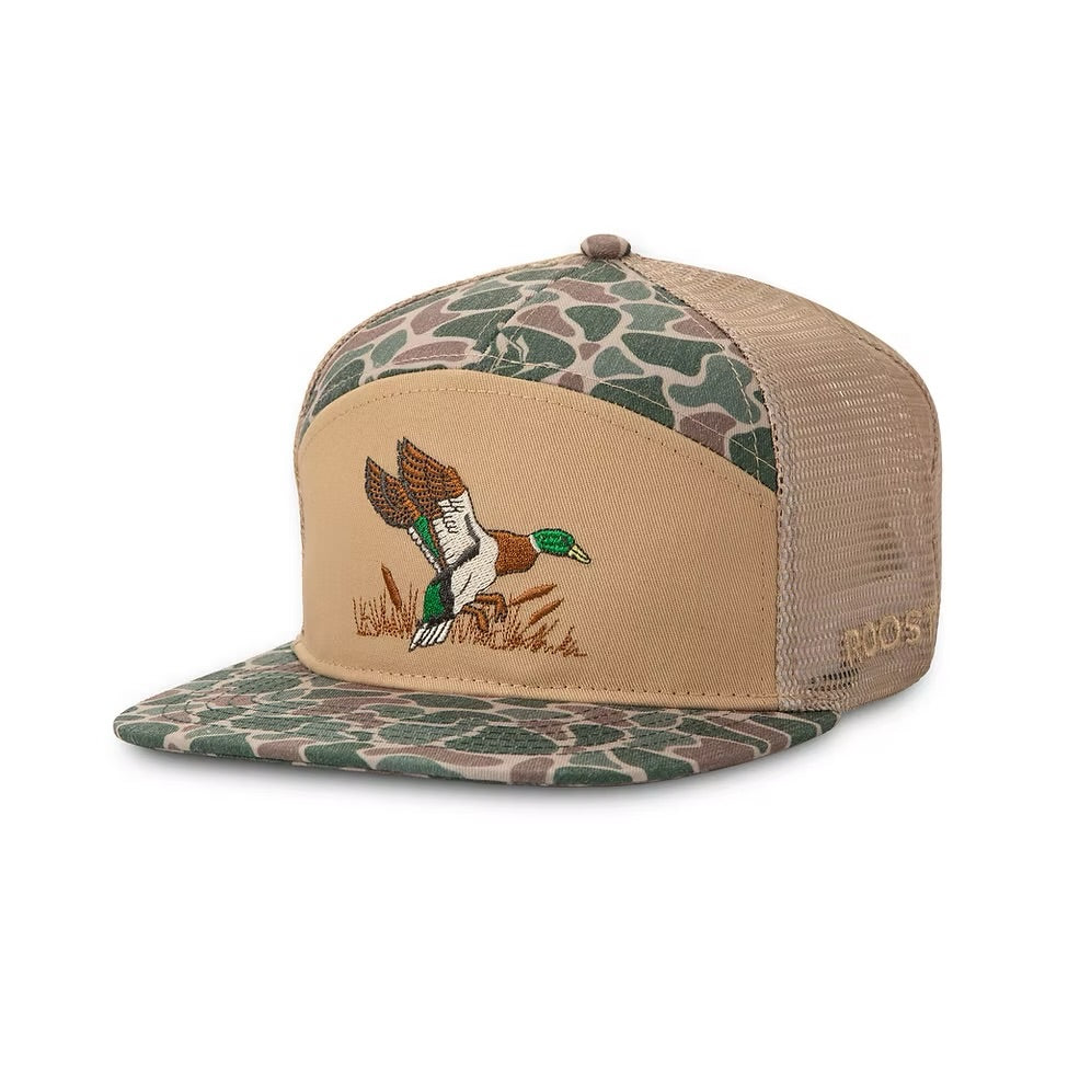 Roost 7 Panel 3D Puff Full Color Duck Logo-Camo