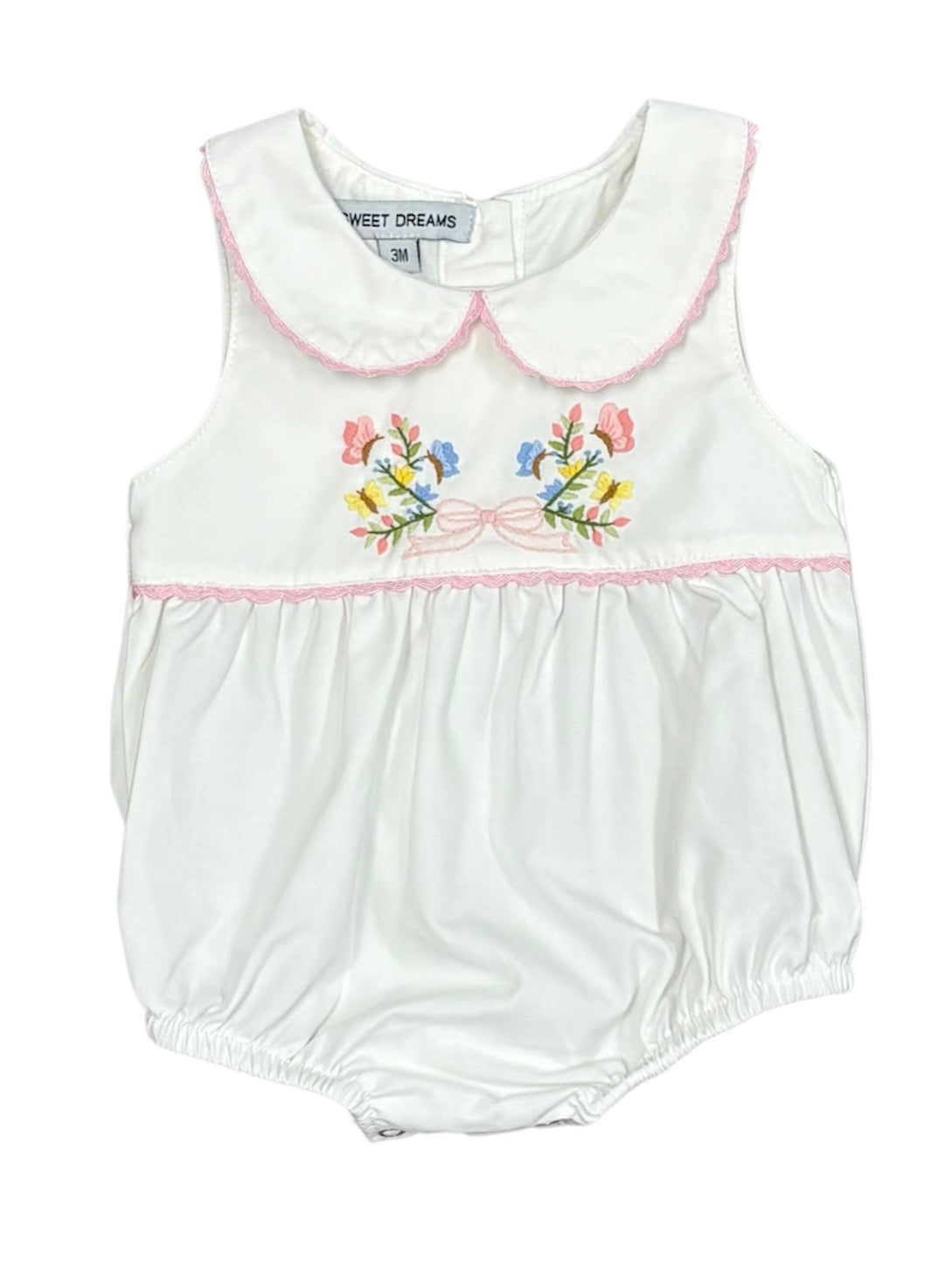 Bow, Flower, Butterflies Embroidered Bubble
