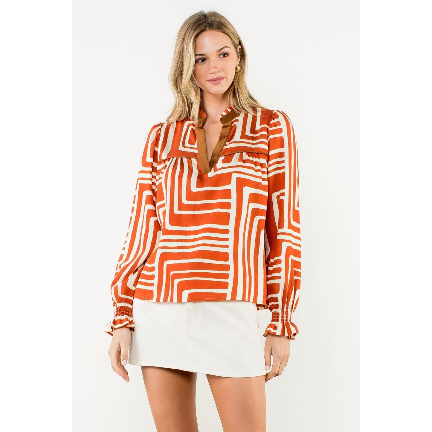 All In The Details Top Orange