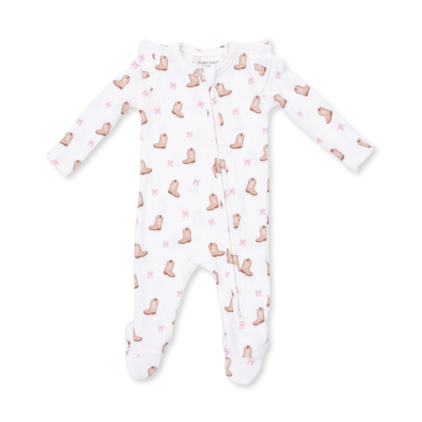 Mini Cowgirl Boots Zipper Footie