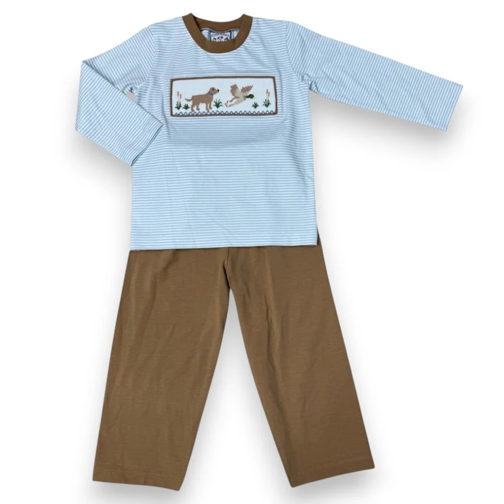 Duck Hunt Smocked Boys Pant Set