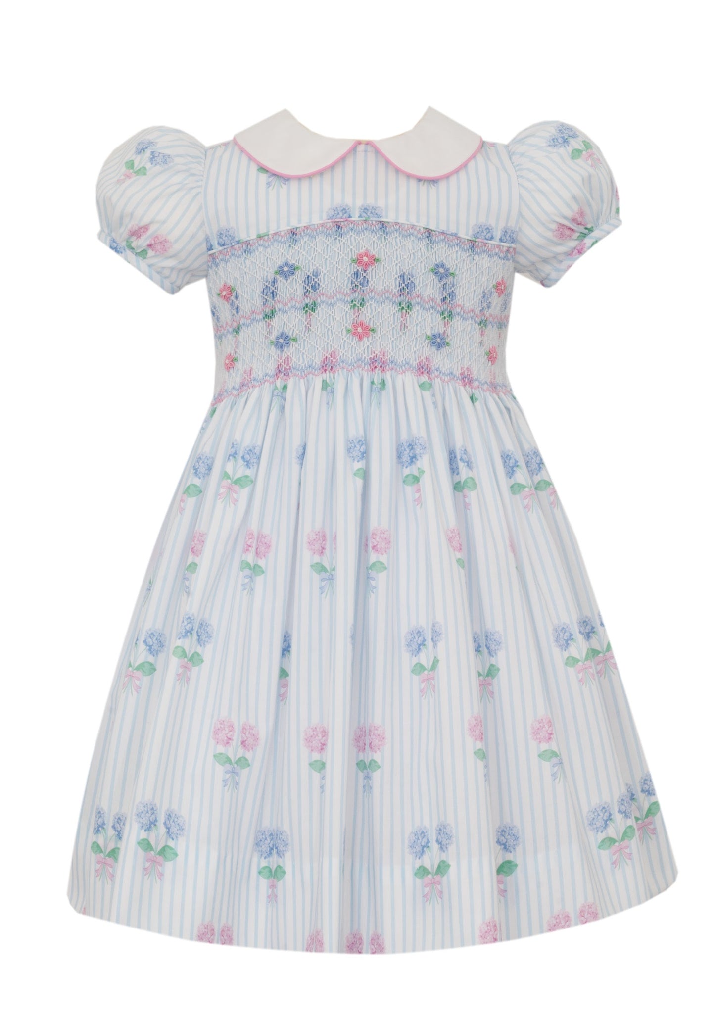 Francesca- Hydrangea Blue & Pink Floral Dress