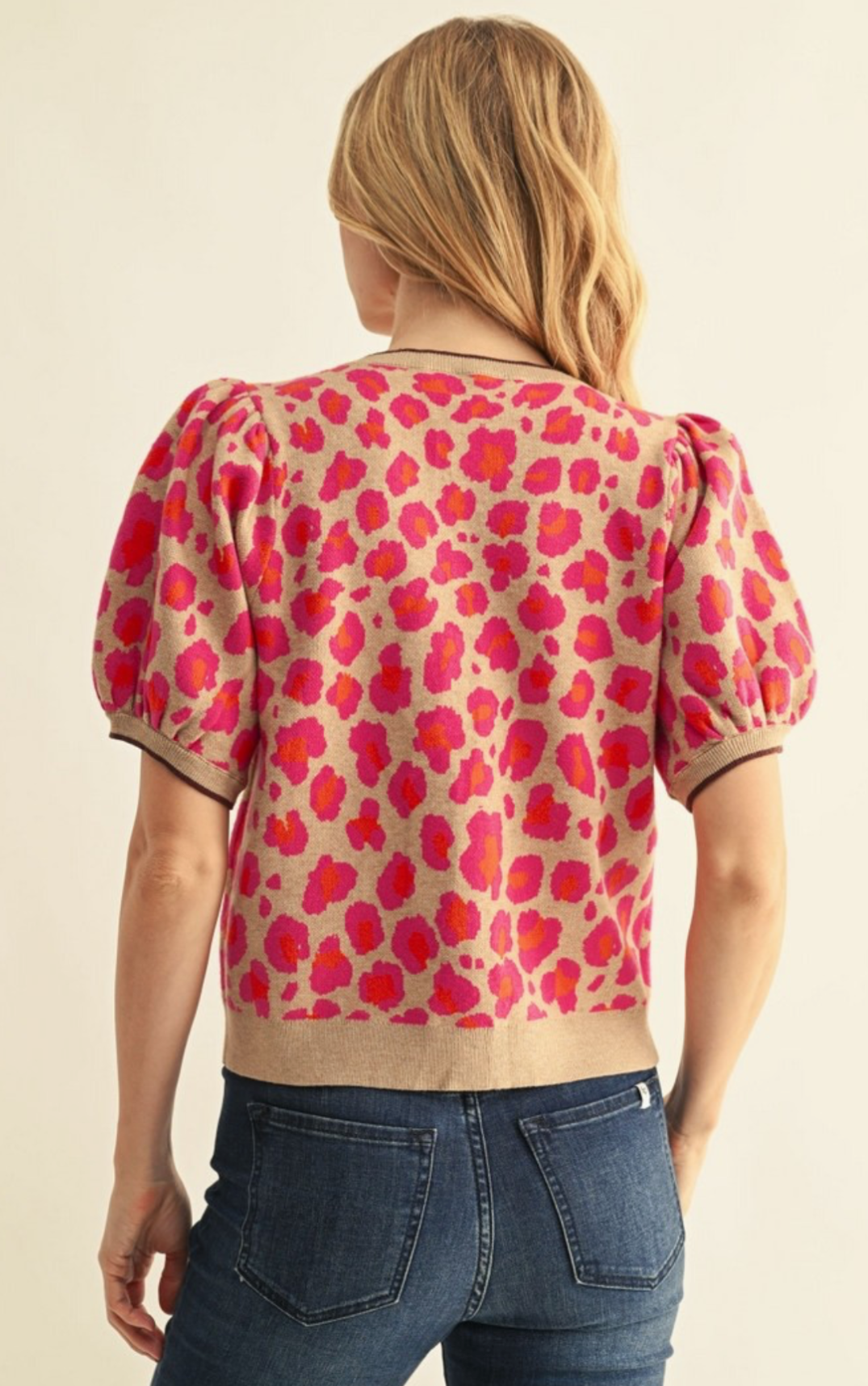 Fuschia Leopard Cardigan