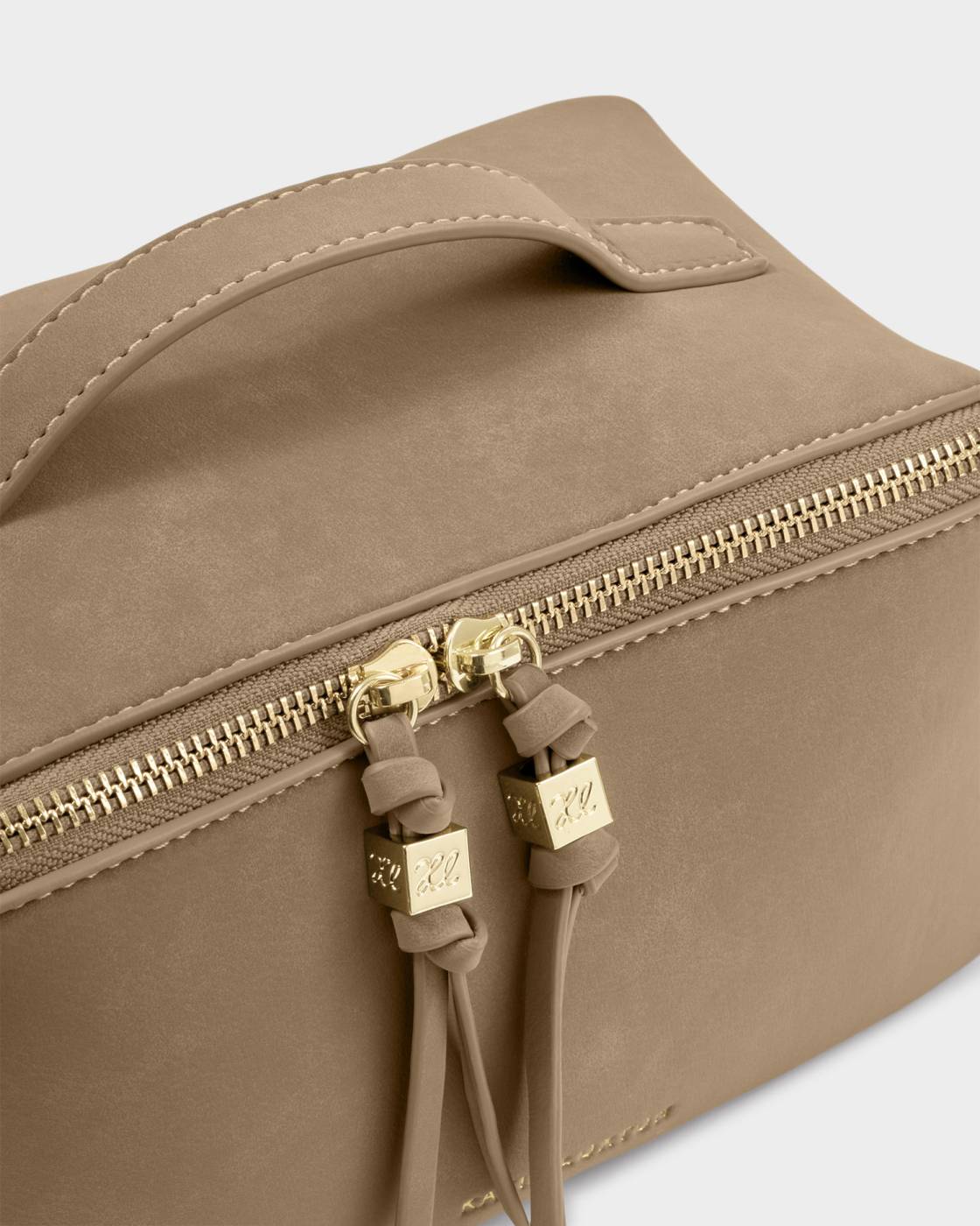 Soho Suedette Medium Makeup & Toiletry Bag - Taupe