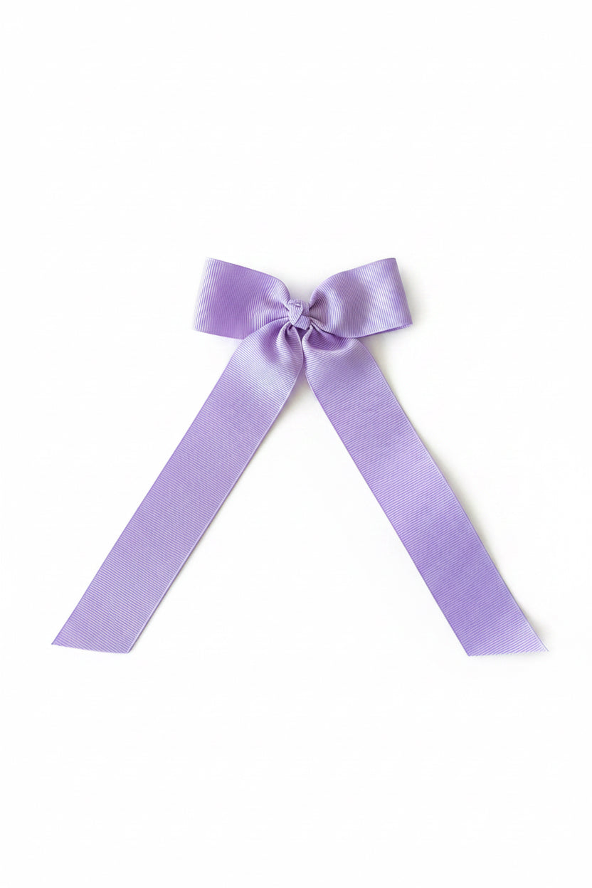 LOR Medium Grosgrain Hair Bowtie with Knot Wrap and Streamer Tails