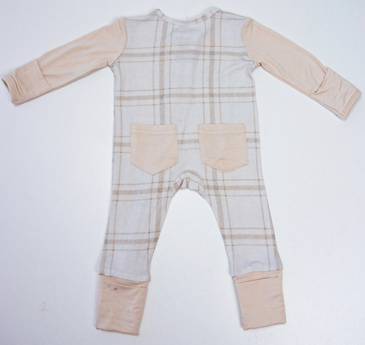 Oatmeal Plaid Footie