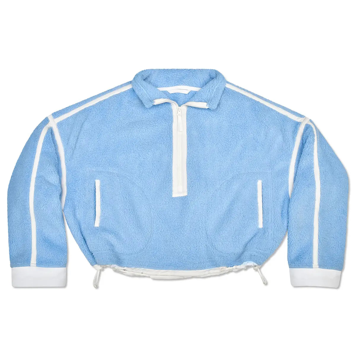 1/2 Zip Blue & White Sherpa Pullover