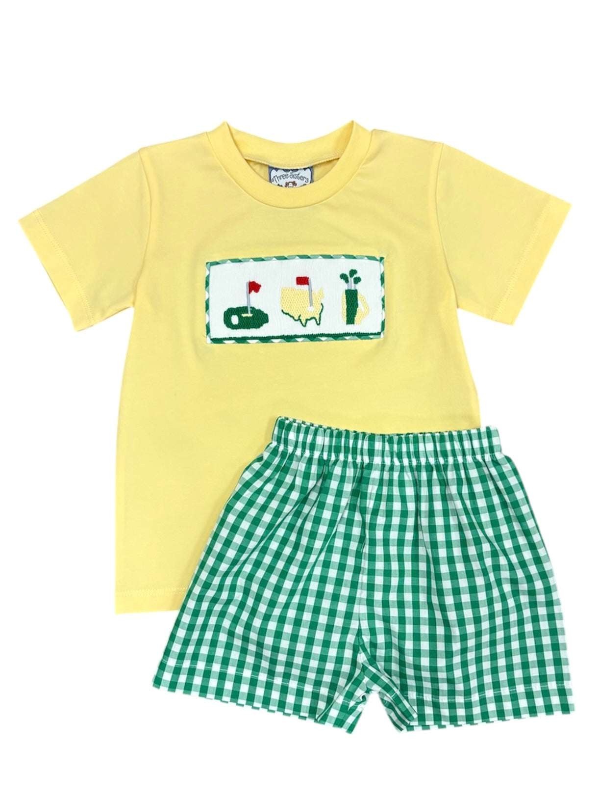 Golf Smocked Boys Short Set