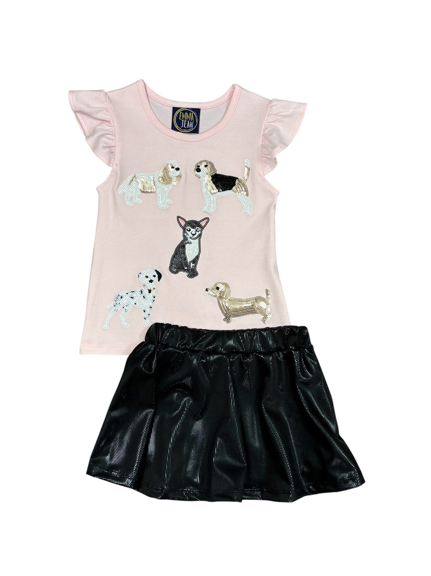 Black Sparkle Blakely Skort