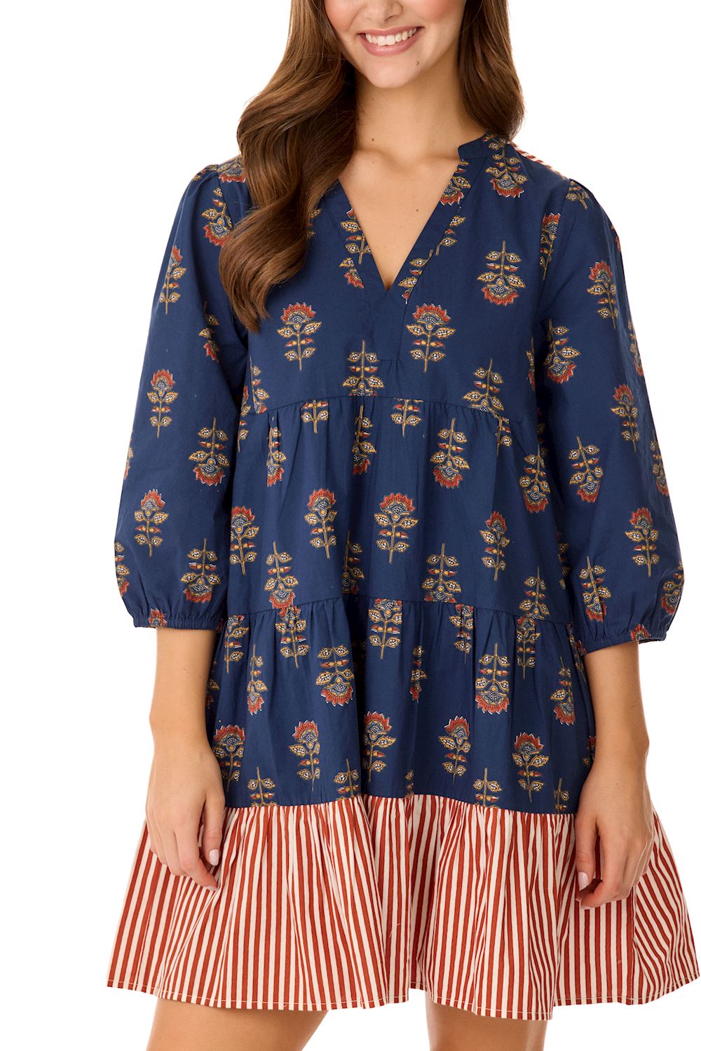 Navy Harvest Tunic Dress